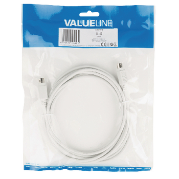 VLCP51000I30 Ps/2 kabel ps/2 male - ps/2 male 3.00 m ivoor Verpakking foto